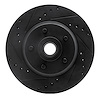 E-Line Drilled & Slotted Black Brake Rotor, 1971-1981 Mopar, Position: Front Left - image 1