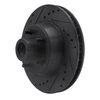 E-Line Drilled & Slotted Black Brake Rotor, 1971-1981 Mopar, Position: Front Left - image 3