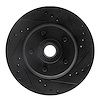 E-Line Drilled & Slotted Black Brake Rotor, 1971-1981 Mopar, Position: Front Right - image 1