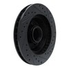 E-Line Drilled & Slotted Black Brake Rotor, 1974-1984 Mopar, Position: Front Left - image 4