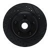 E-Line Drilled & Slotted Black Brake Rotor, 1974-1984 Mopar, Position: Front Right - image 1