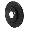 E-Line Drilled & Slotted Black Brake Rotor, 2004-2008 Mopar, Position: Front Left - image 1