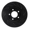 E-Line Drilled & Slotted Black Brake Rotor, 2004-2008 Mopar, Position: Front Left - image 3
