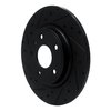 E-Line Drilled & Slotted Black Brake Rotor, Fits Select Mopar, Position: Rear Left - image 2