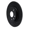 E-Line Drilled & Slotted Black Brake Rotor, Fits Select Mopar, Position: Rear Right - image 2