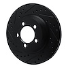 E-Line Drilled & Slotted Black Brake Rotor, 1965-1972 Mopar, Position: Front Left - image 1