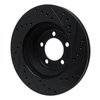 E-Line Drilled & Slotted Black Brake Rotor, 1965-1972 Mopar, Position: Front Left - image 3