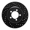 E-Line Drilled & Slotted Black Brake Rotor, 1965-1972 Mopar, Position: Front Right - image 1