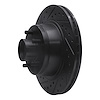 E-Line Drilled & Slotted Black Brake Rotor, 1976-1981 Mopar, Position: Front Left - image 1
