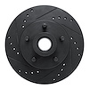 E-Line Drilled & Slotted Black Brake Rotor, 1970-1972 Mopar, Position: Front Left - image 1