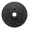 E-Line Drilled & Slotted Black Brake Rotor, 1970-1972 Mopar, Position: Front Right - image 1