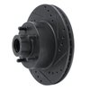 E-Line Drilled & Slotted Black Brake Rotor, 1970-1972 Mopar, Position: Front Right - image 2