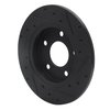 E-Line Drilled & Slotted Black Brake Rotor, 1988-1992 Mopar, Position: Rear Left - image 2