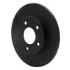 E-Line Drilled & Slotted Black Brake Rotor, 1988-1992 Mopar, Position: Rear Left - image 3