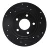E-Line Drilled & Slotted Black Brake Rotor, 1988-1992 Mopar, Position: Rear Left - image 4