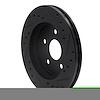 E-Line Drilled & Slotted Black Brake Rotor, 1991-1992 Mopar, Position: Front Left - image 1