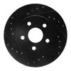 E-Line Drilled & Slotted Black Brake Rotor, 1991-1992 Mopar, Position: Front Left - image 2