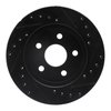 E-Line Drilled & Slotted Black Brake Rotor, 1991-1992 Mopar, Position: Front Left - image 3