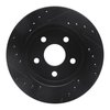 E-Line Drilled & Slotted Black Brake Rotor, 1991-1992 Mopar, Position: Front Right - image 2