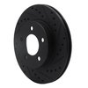 E-Line Drilled & Slotted Black Brake Rotor, 1993-1997 Mopar, Position: Front Right - image 3