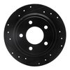 E-Line Drilled & Slotted Black Brake Rotor, 1993-2004 Mopar, Position: Rear Left - image 2