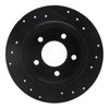E-Line Drilled & Slotted Black Brake Rotor, 1993-2004 Mopar, Position: Rear Left - image 4
