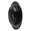 E-Line Drilled & Slotted Black Brake Rotor, 1993-2004 Mopar, Position: Rear Right - image 1