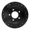 E-Line Drilled & Slotted Black Brake Rotor, 1993-2004 Mopar, Position: Rear Right - image 2