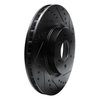 E-Line Drilled & Slotted Black Brake Rotor, 1992-2002 Mopar, Position: Front Right - image 2