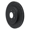 E-Line Drilled & Slotted Black Brake Rotor, 1992-2002 Mopar, Position: Rear Left - image 2