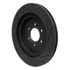 E-Line Drilled & Slotted Black Brake Rotor, 1992-2002 Mopar, Position: Rear Left - image 4