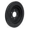 E-Line Drilled & Slotted Black Brake Rotor, 1992-2002 Mopar, Position: Rear Right - image 4