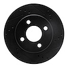 E-Line Drilled & Slotted Black Brake Rotor, 1995-1996 Mopar, Position: Front Right - image 1