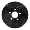 E-Line Drilled & Slotted Black Brake Rotor, 1995-1999 Mopar, Position: Front Left - image 2