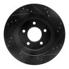 E-Line Drilled & Slotted Black Brake Rotor, 1998-2004 Mopar, Position: Front Left - image 3