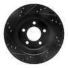 E-Line Drilled & Slotted Black Brake Rotor, 1998-2004 Mopar, Position: Front Right - image 1