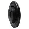 E-Line Drilled & Slotted Black Brake Rotor, 1999-2004 Mopar, Position: Front Left - image 4
