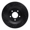 E-Line Drilled & Slotted Black Brake Rotor, 1999-2004 Mopar, Position: Front Right - image 3