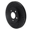 E-Line Drilled & Slotted Black Brake Rotor, 2000-2005 Mopar, Position: Front Left - image 2