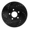 E-Line Drilled & Slotted Black Brake Rotor, 2000-2005 Mopar, Position: Front Right - image 3