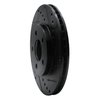E-Line Drilled & Slotted Black Brake Rotor, 2000-2005 Mopar, Position: Front Right - image 4