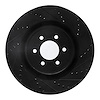 E-Line Drilled & Slotted Black Brake Rotor, 2003-2017 Mopar, Position: Front Right - image 1