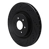 E-Line Drilled & Slotted Black Brake Rotor, 2003-2017 Mopar, Position: Rear Left - image 1