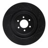 E-Line Drilled & Slotted Black Brake Rotor, 2003-2017 Mopar, Position: Rear Left - image 4