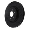 E-Line Drilled & Slotted Black Brake Rotor, 2003-2017 Mopar, Position: Rear Right - image 2