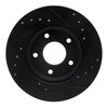 E-Line Drilled & Slotted Black Brake Rotor, 2007-2017 Fits Multiple Makes/Models, Position: Front Left - image 4