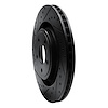 E-Line Drilled & Slotted Black Brake Rotor, 2008-2014 Mopar, Position: Front Left - image 1