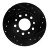E-Line Drilled & Slotted Black Brake Rotor, 2013-2016 Mopar, Position: Rear Right - image 3