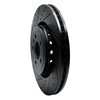 E-Line Drilled & Slotted Black Brake Rotor, Fits Select Mopar, Position: Front Left - image 2