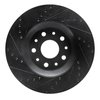 E-Line Drilled & Slotted Black Brake Rotor, 2002-2018 Fits Multiple Makes/Models, Position: Rear Right - image 4